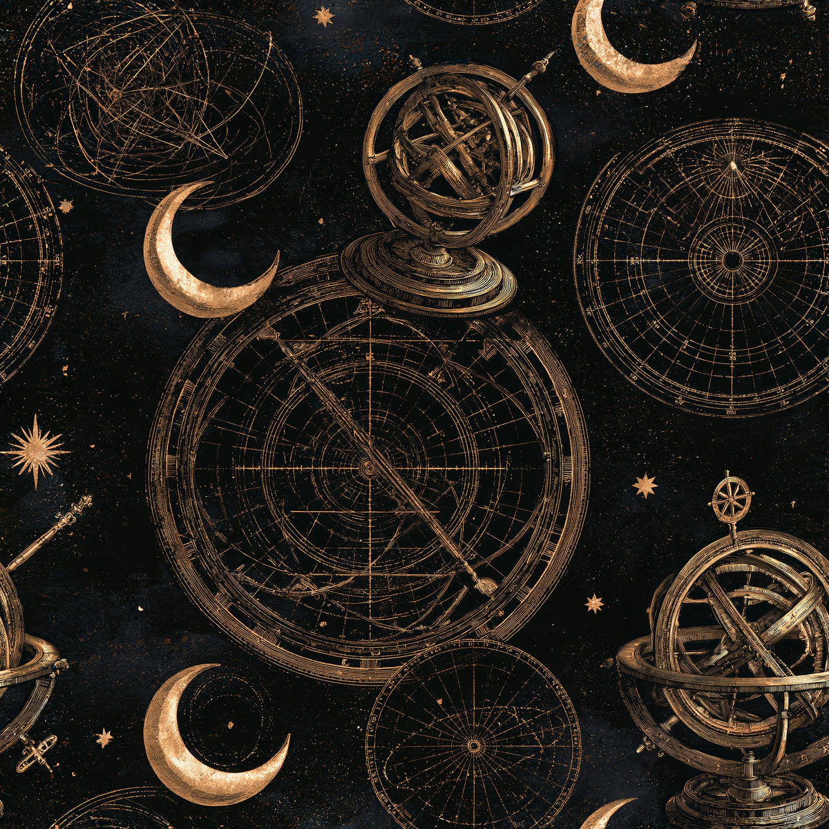The Observatory Dial — wallpaper pattern