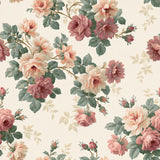 Estate Cabbage Roses — wallpaper pattern