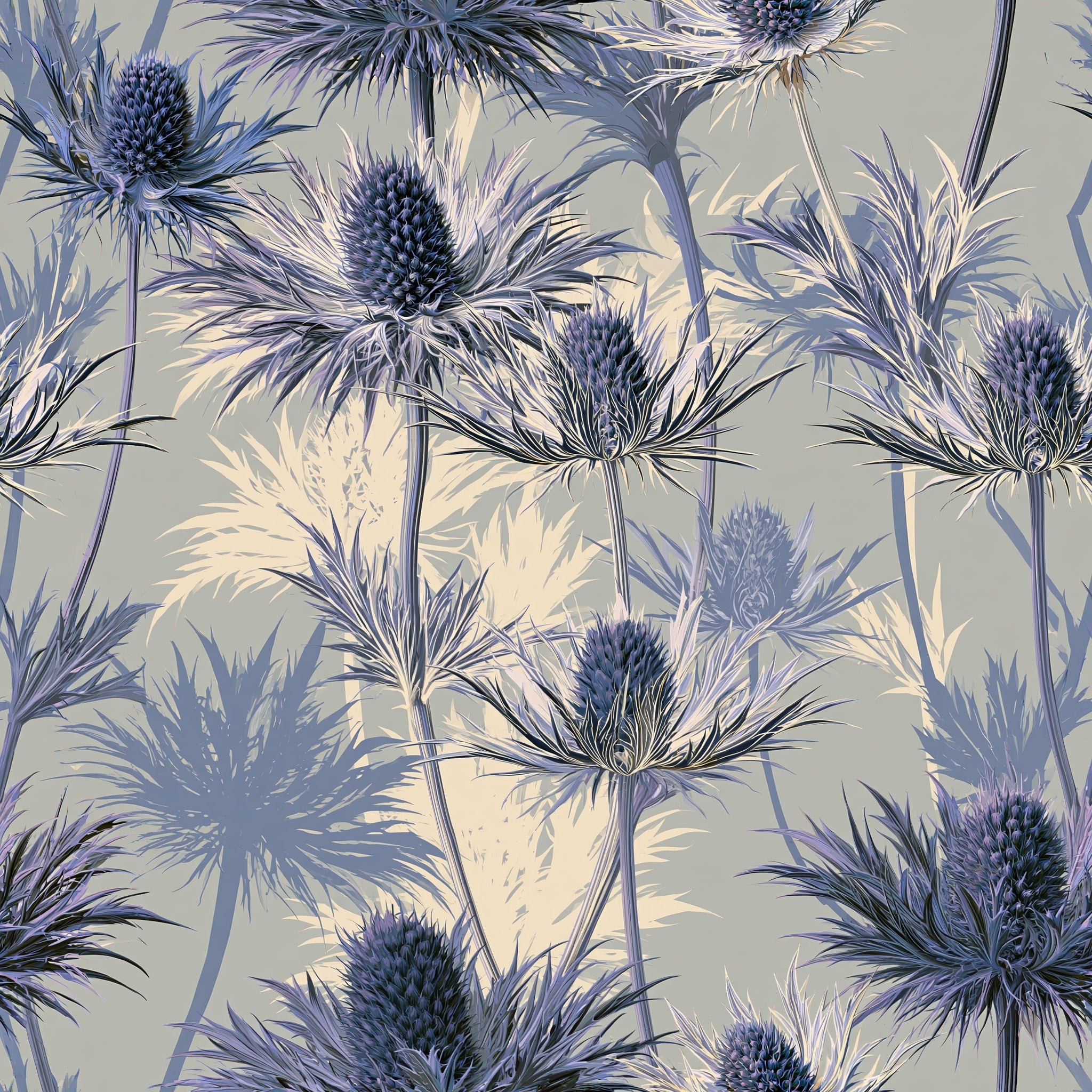 Sea Holly — wallpaper pattern
