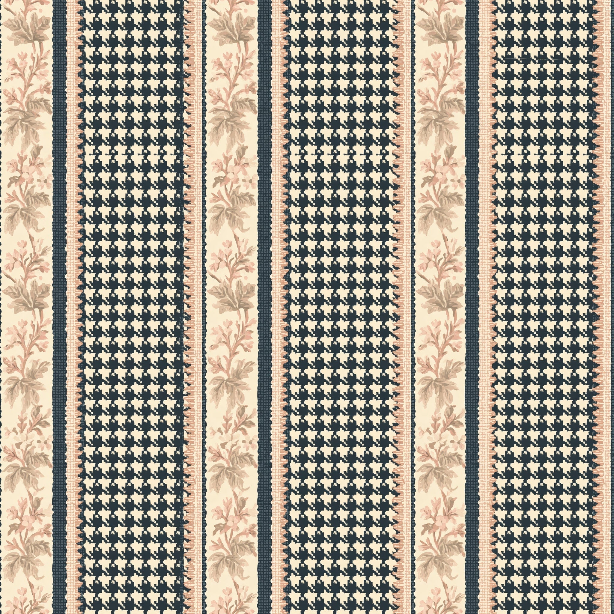 Houndstooth Bower — wallpaper pattern