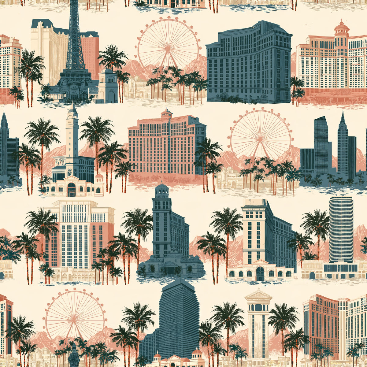 Desert Metropolis — wallpaper pattern