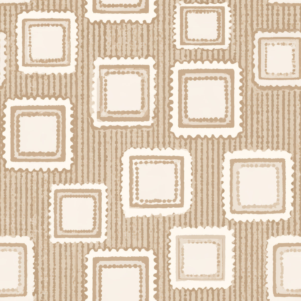 Pinstripe Postage — wallpaper pattern