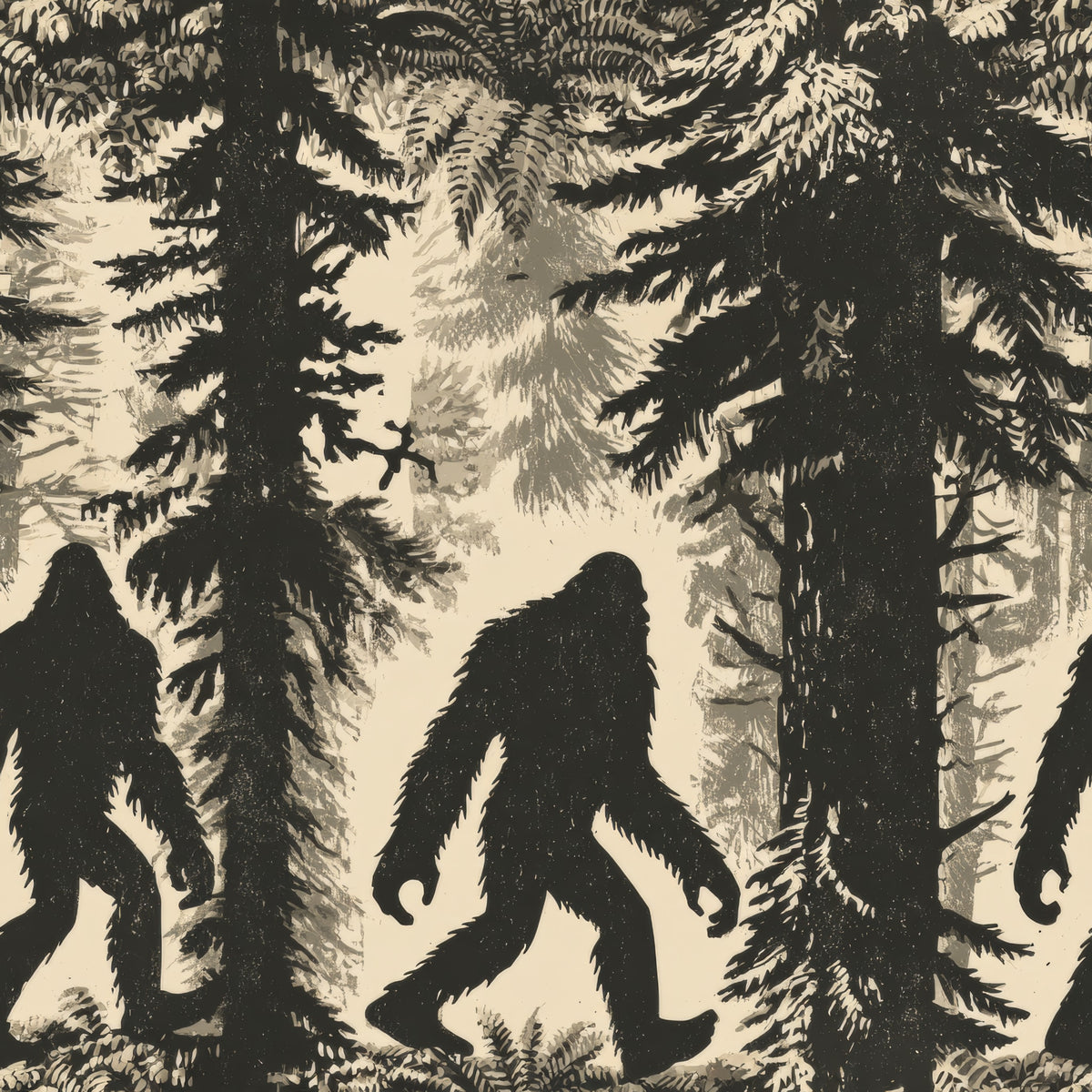 Cryptid Pines — wallpaper pattern