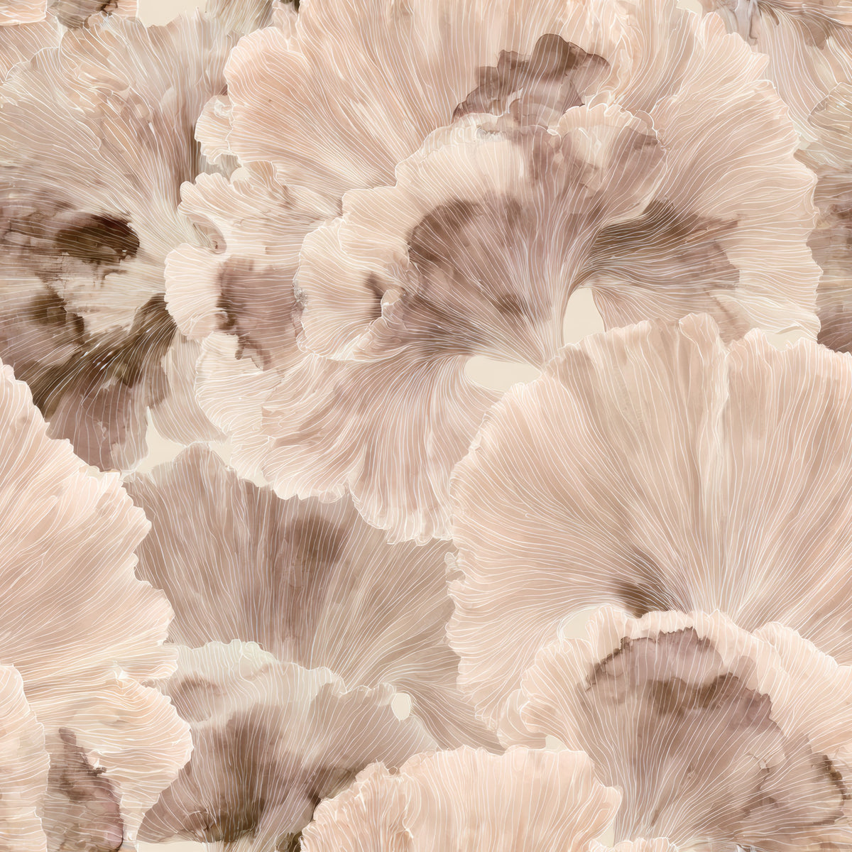 Oyster Petals — wallpaper pattern