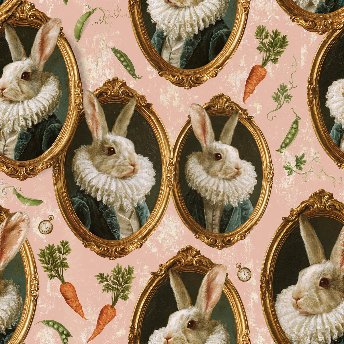 Carrots and Collars — wallpaper pattern