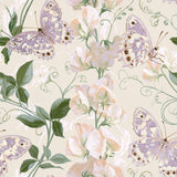 Lavender Wing Sweet Pea — wallpaper pattern
