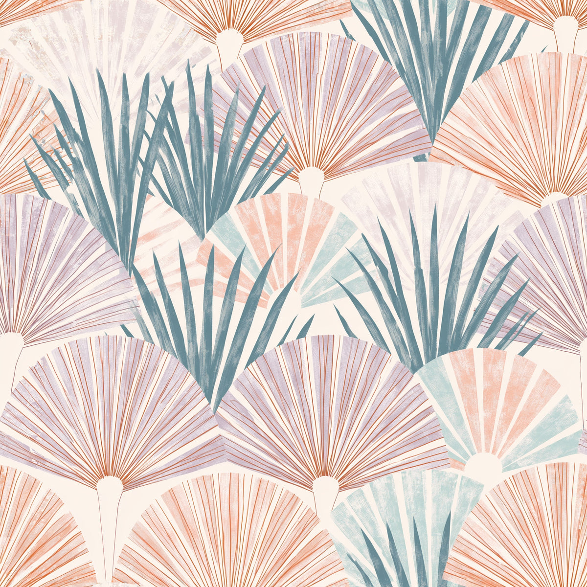 Scalloped Fronds — wallpaper pattern