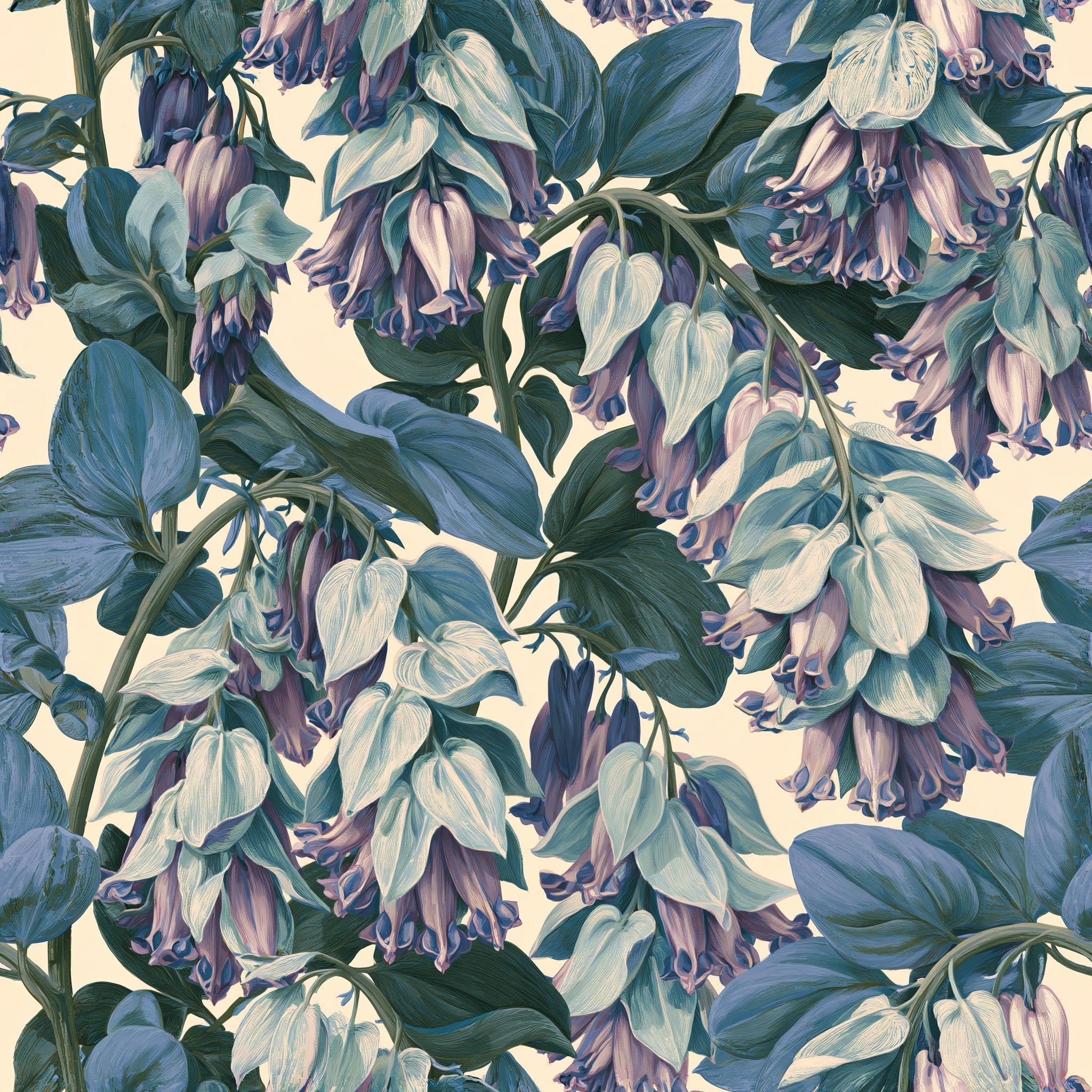 Bellflower Cascade — wallpaper pattern