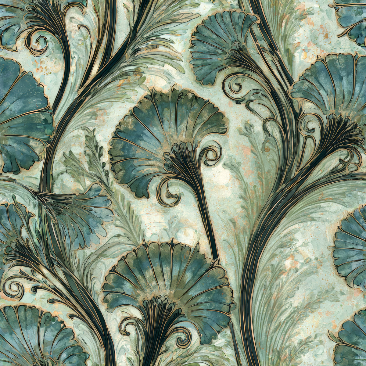 Sweeping Papyrus — wallpaper pattern