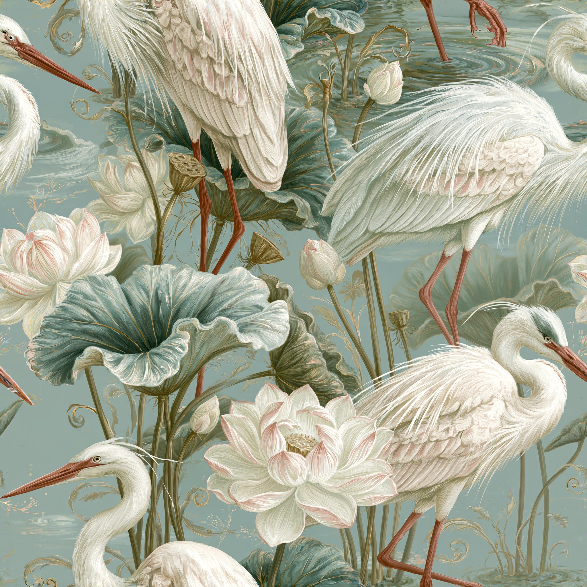 Heron Estuary — wallpaper pattern