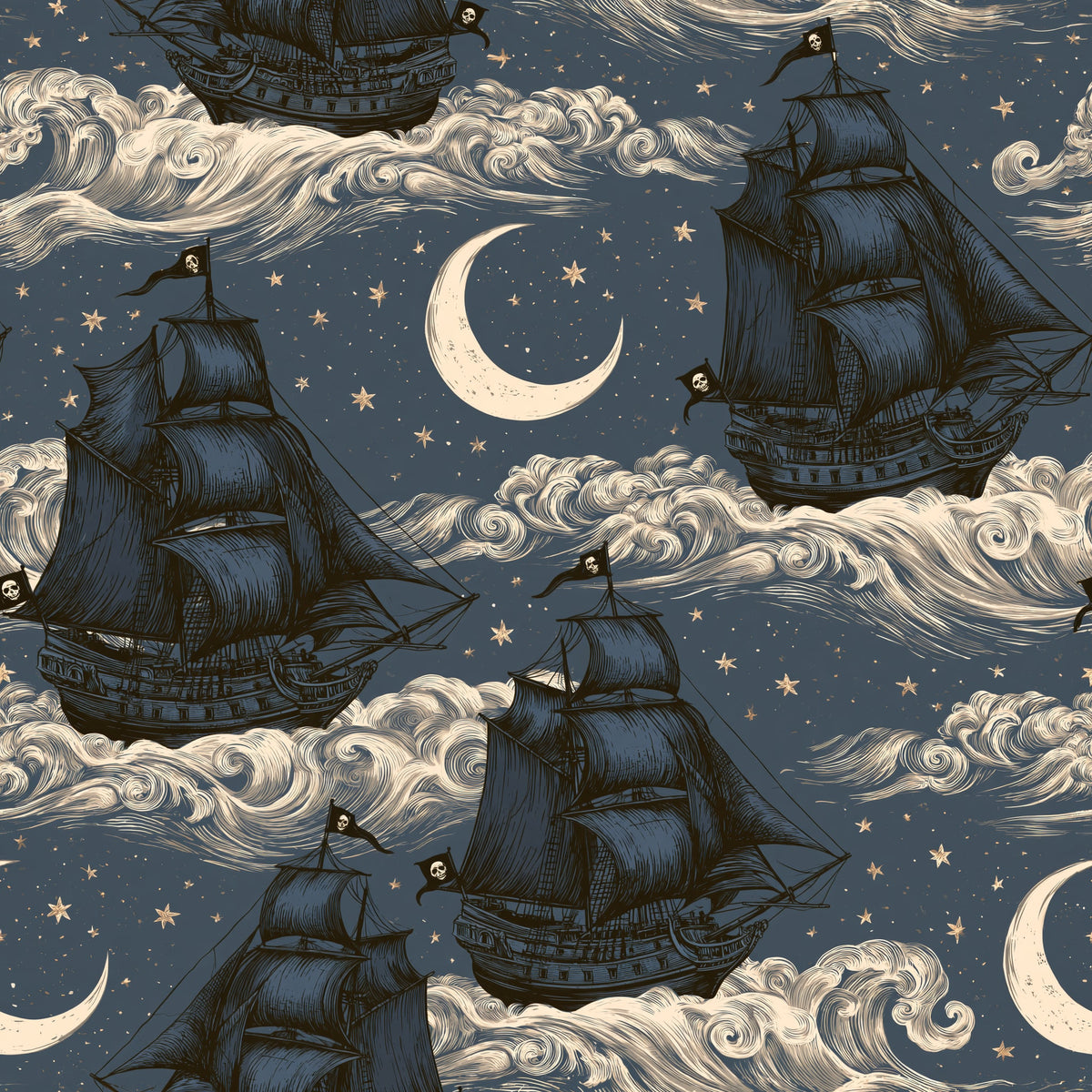 Lunar Armada — wallpaper pattern