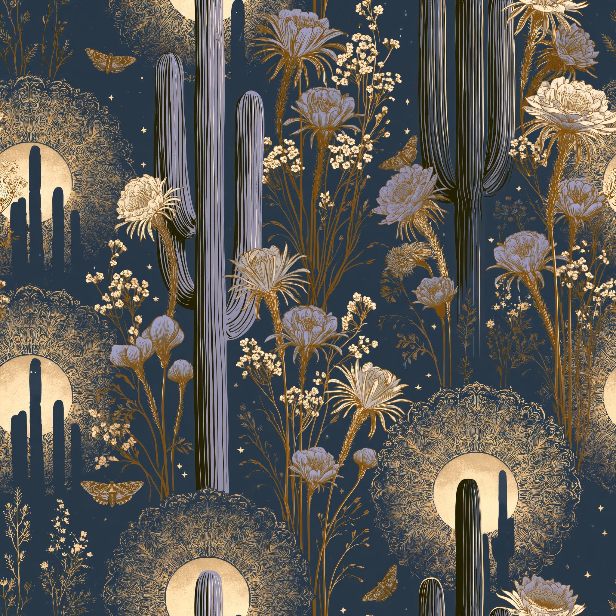 Saguaro Halo — wallpaper pattern