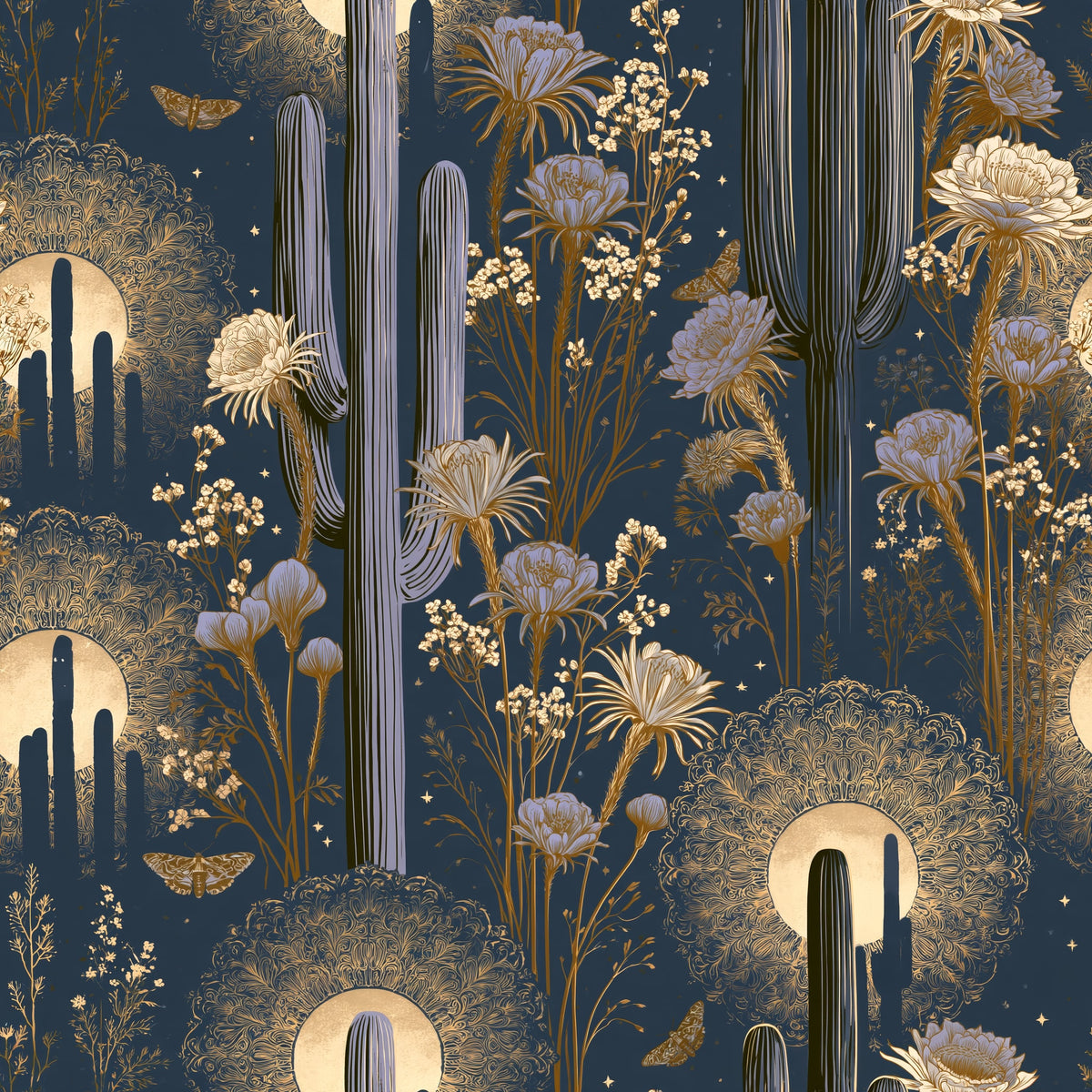 Saguaro Halo — wallpaper pattern