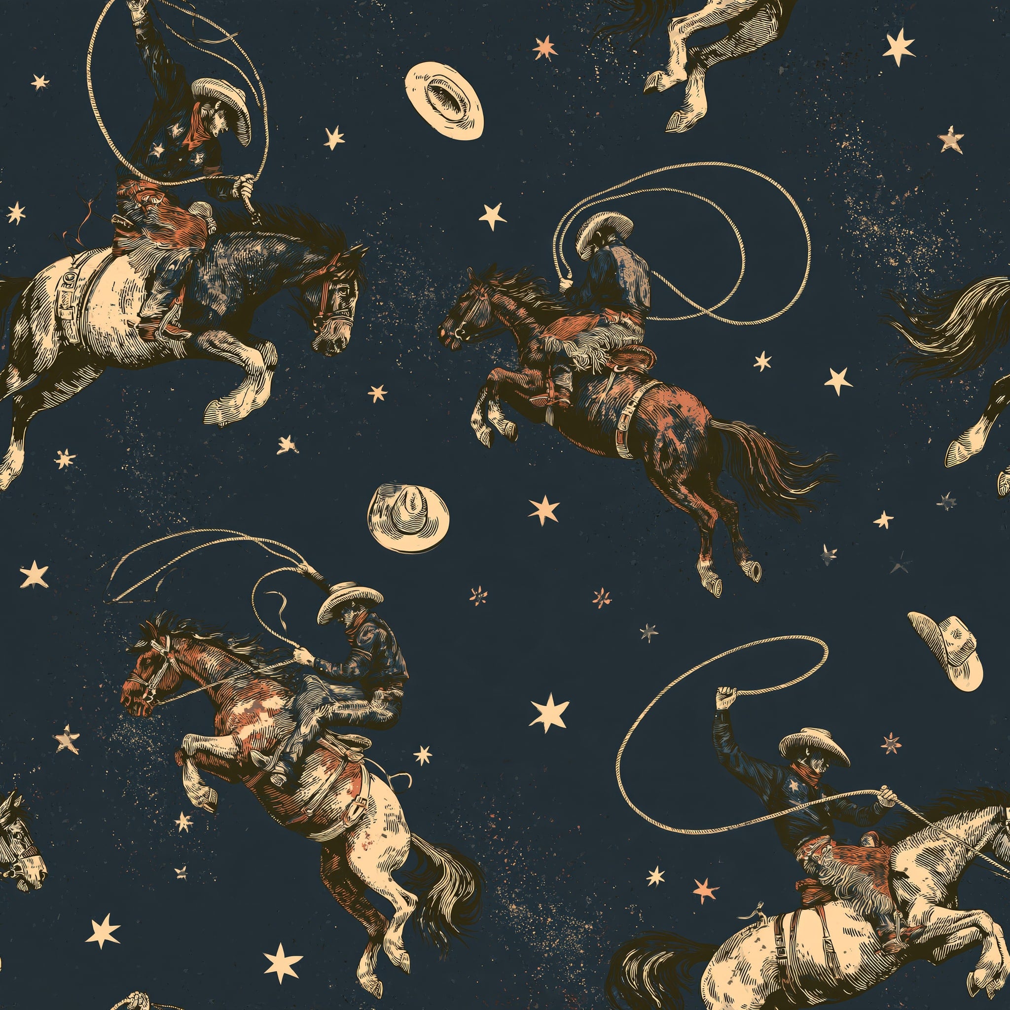 Starlit Lasso — wallpaper pattern