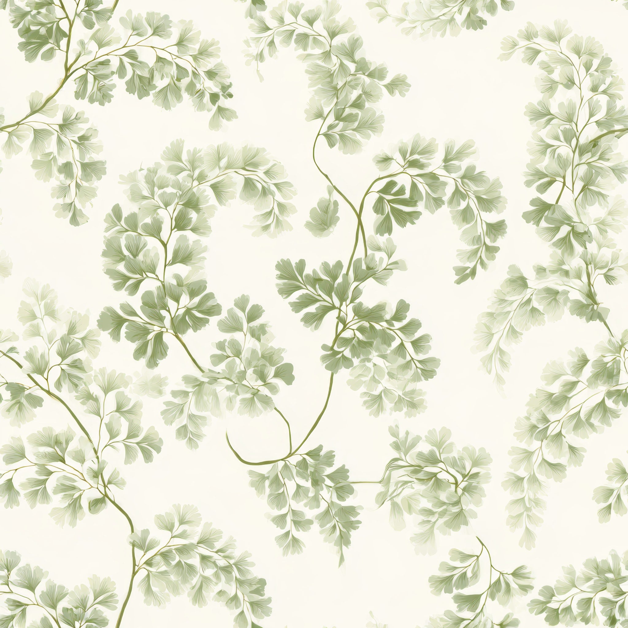 Maidenhair Drift — wallpaper pattern