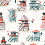 Lifeguard Station Scatter — wallpaper pattern