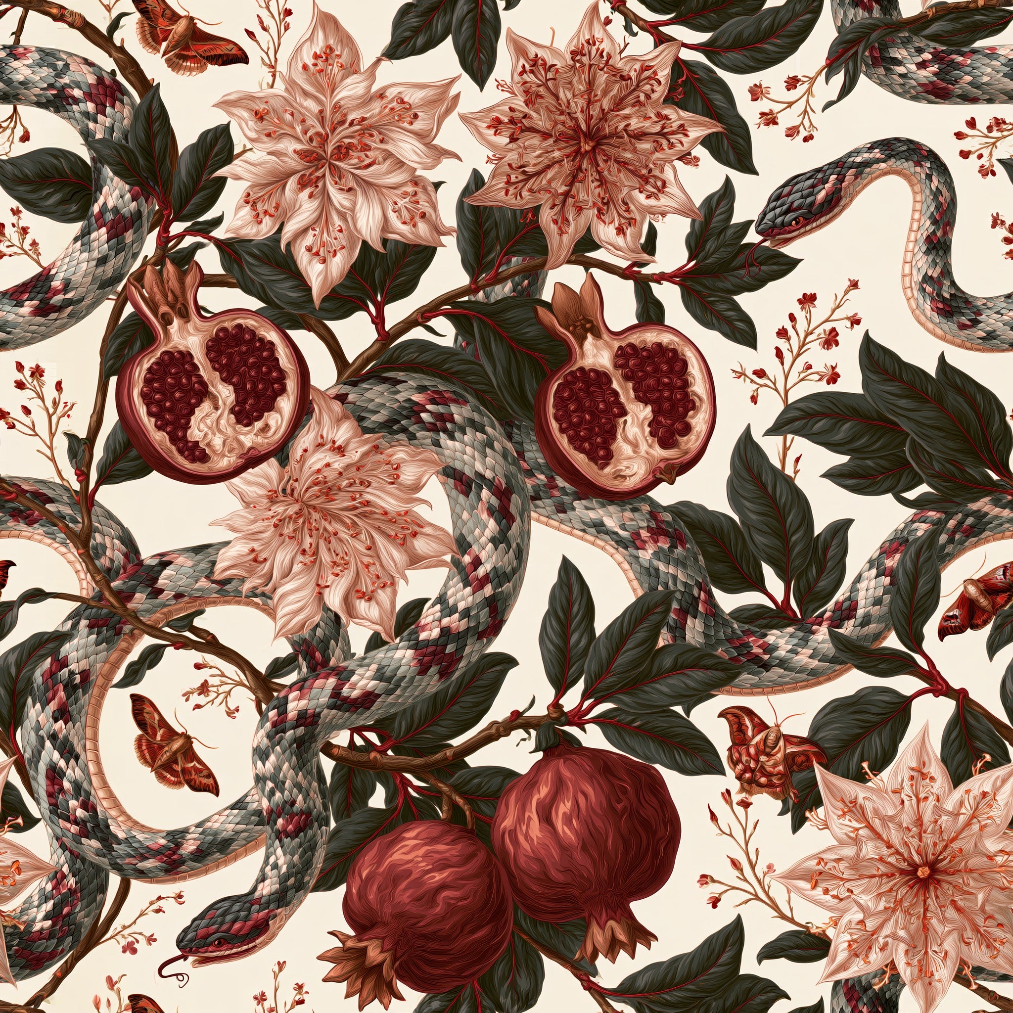 Coiled Orchard — wallpaper pattern