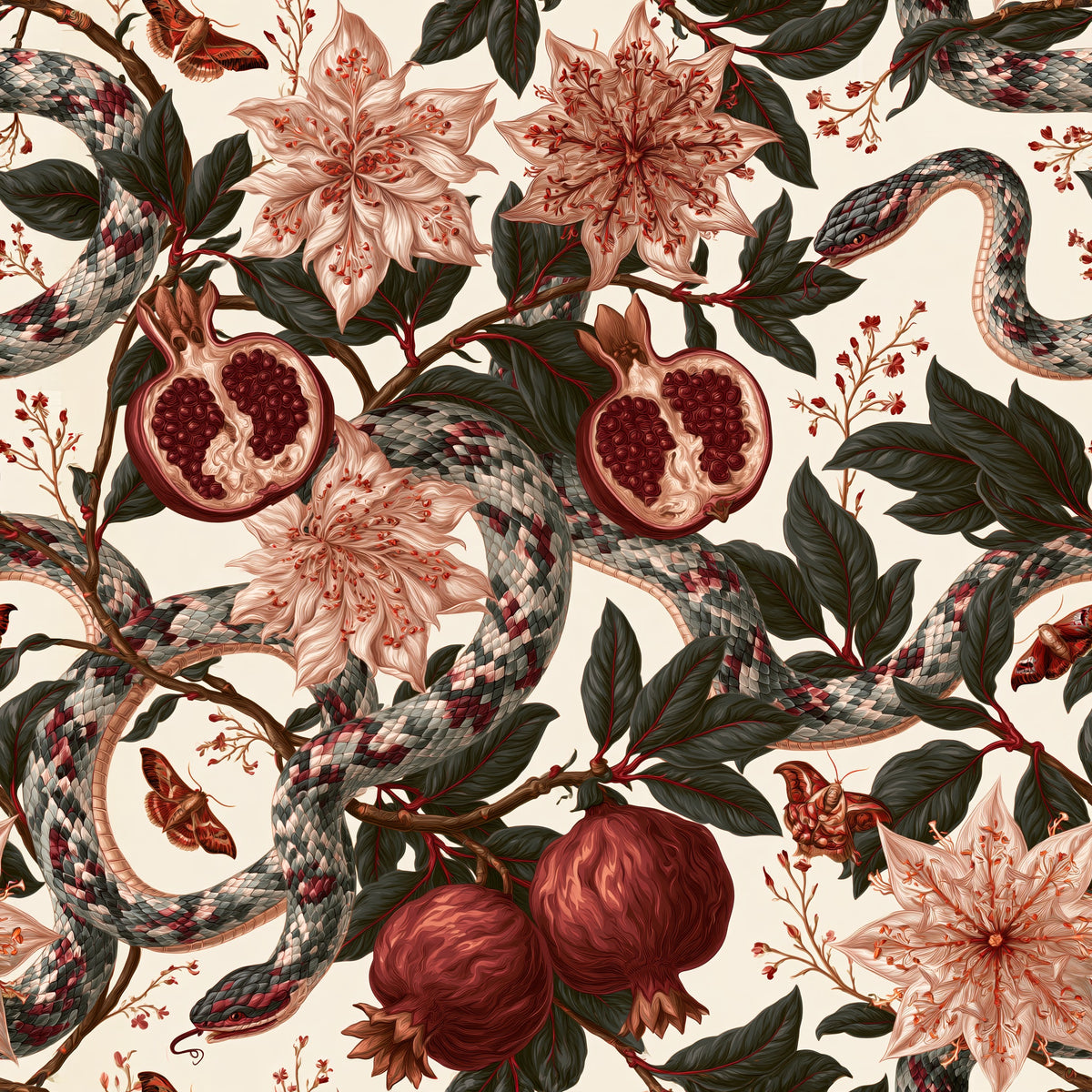 Coiled Orchard — wallpaper pattern