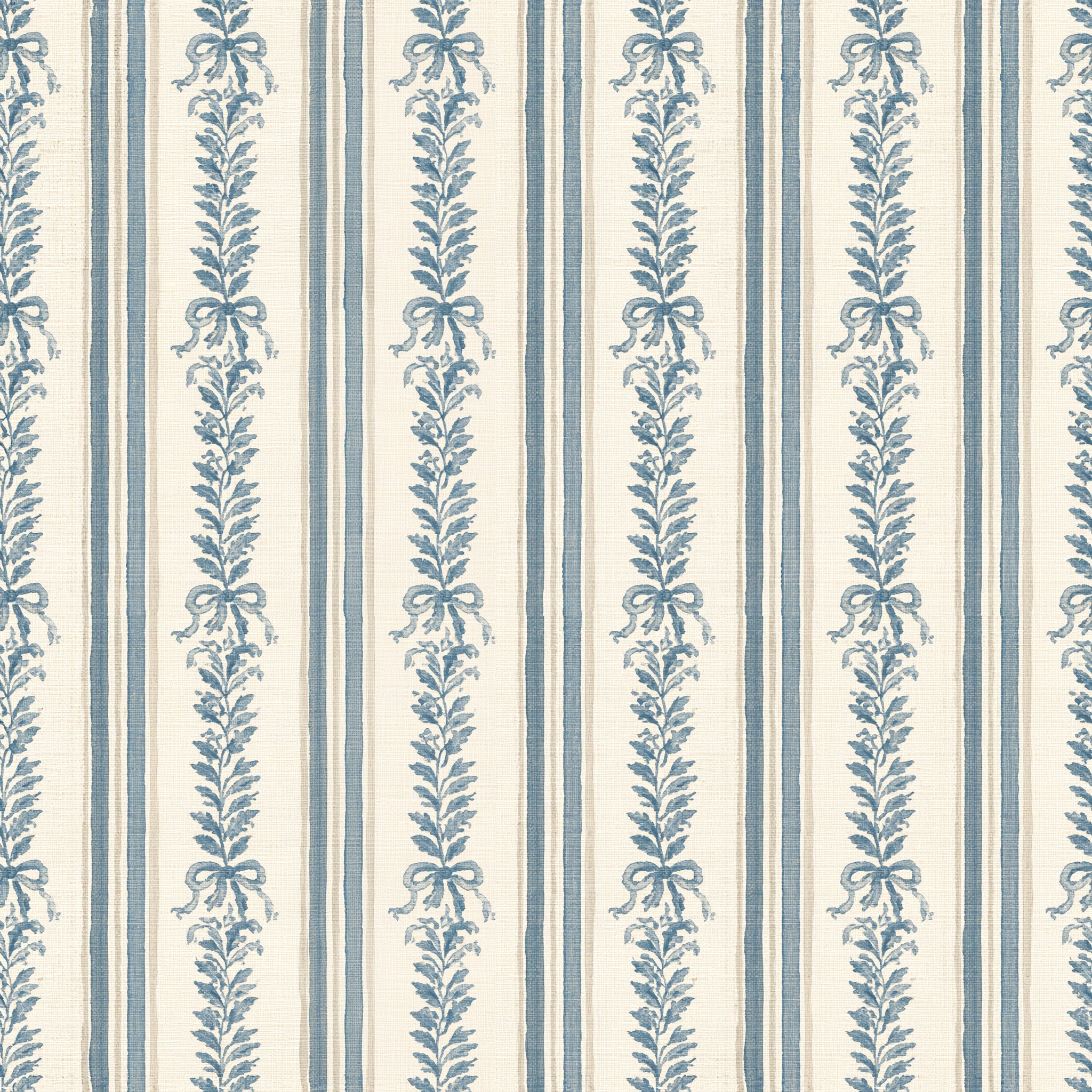 Provincial Bow Stripe — wallpaper pattern