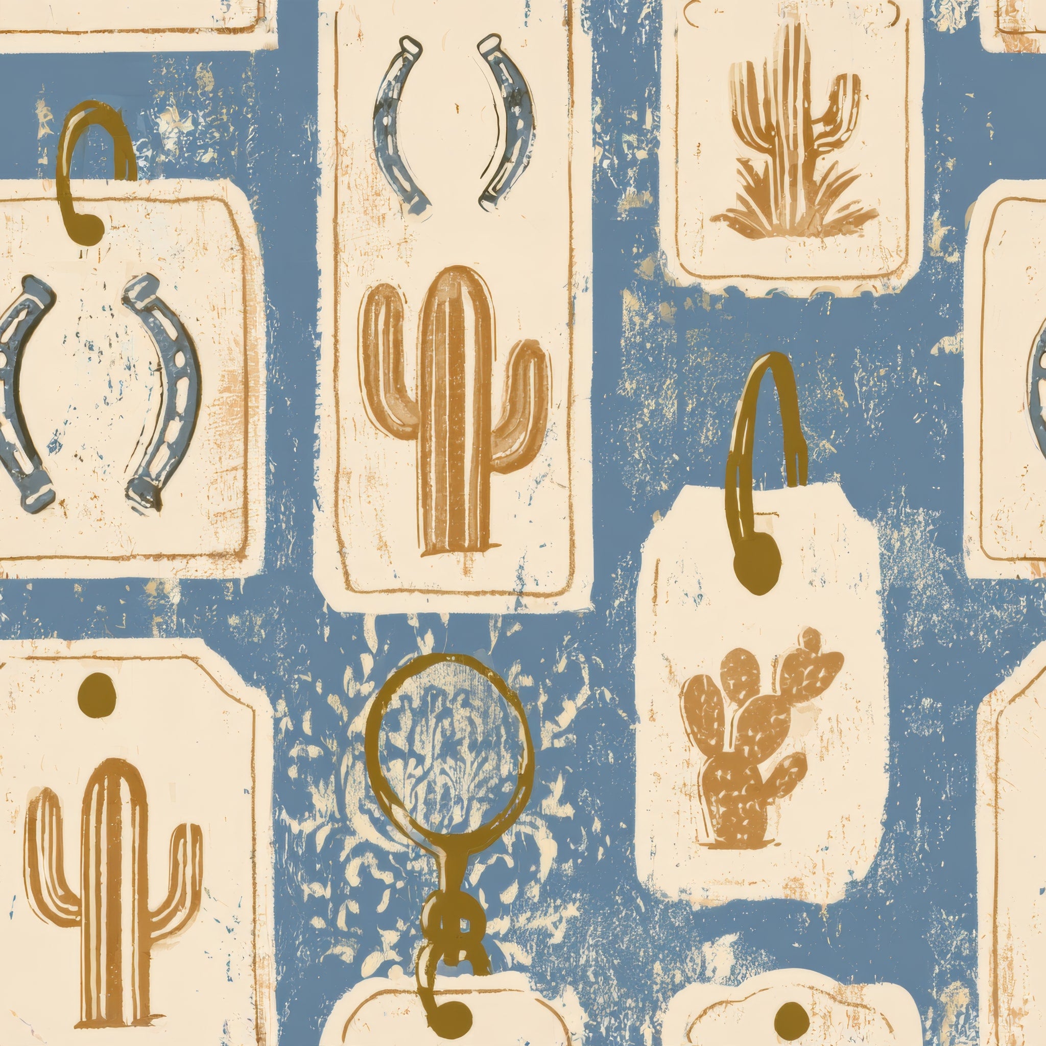 Saguaro Tokens — wallpaper pattern