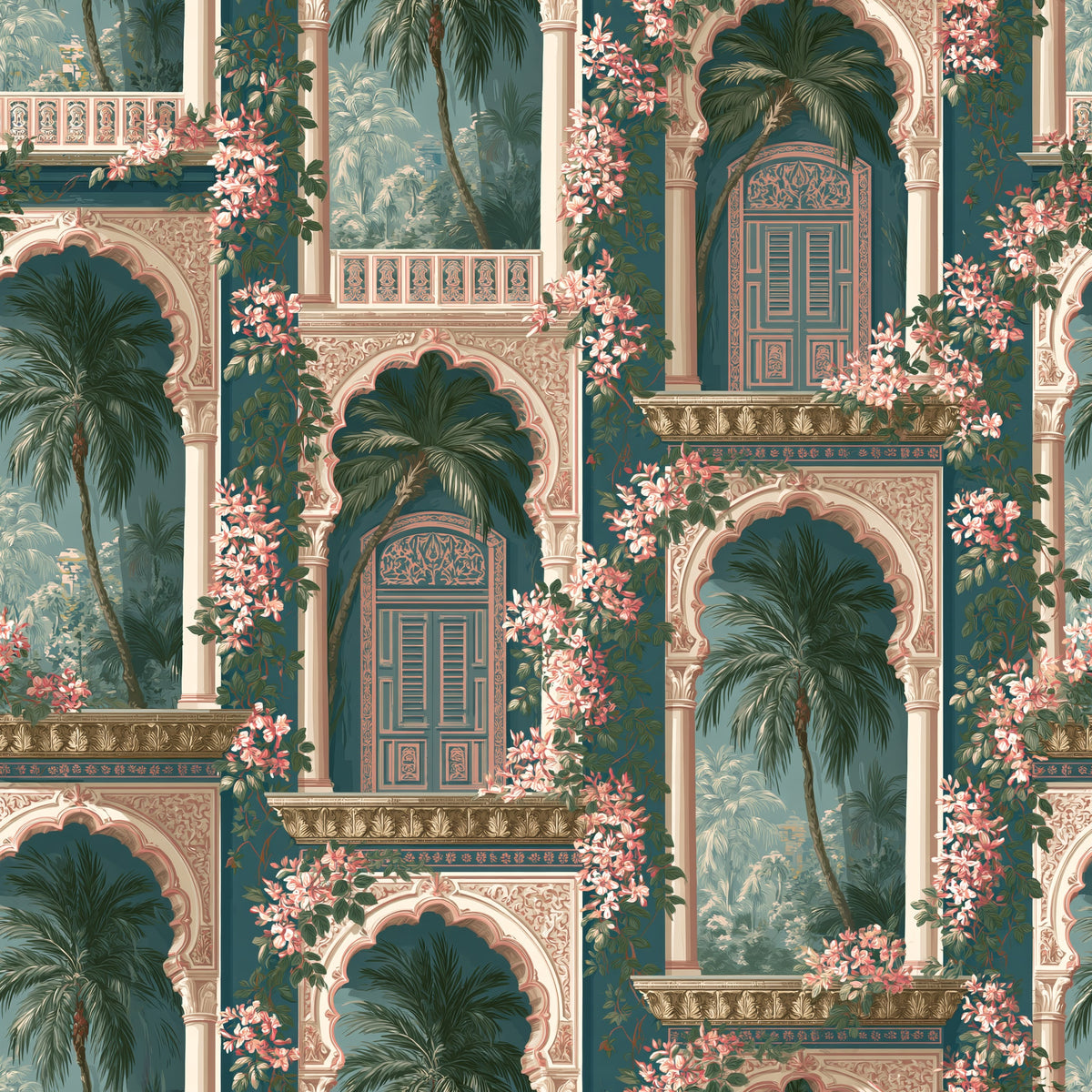 Courtyard Canopy — wallpaper pattern