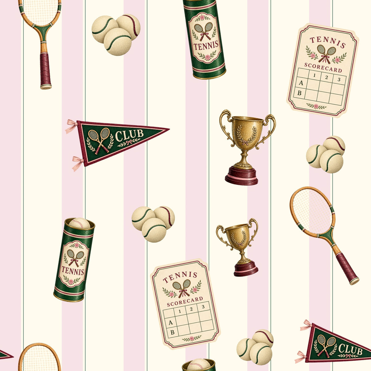 Courtside Ledger — wallpaper pattern