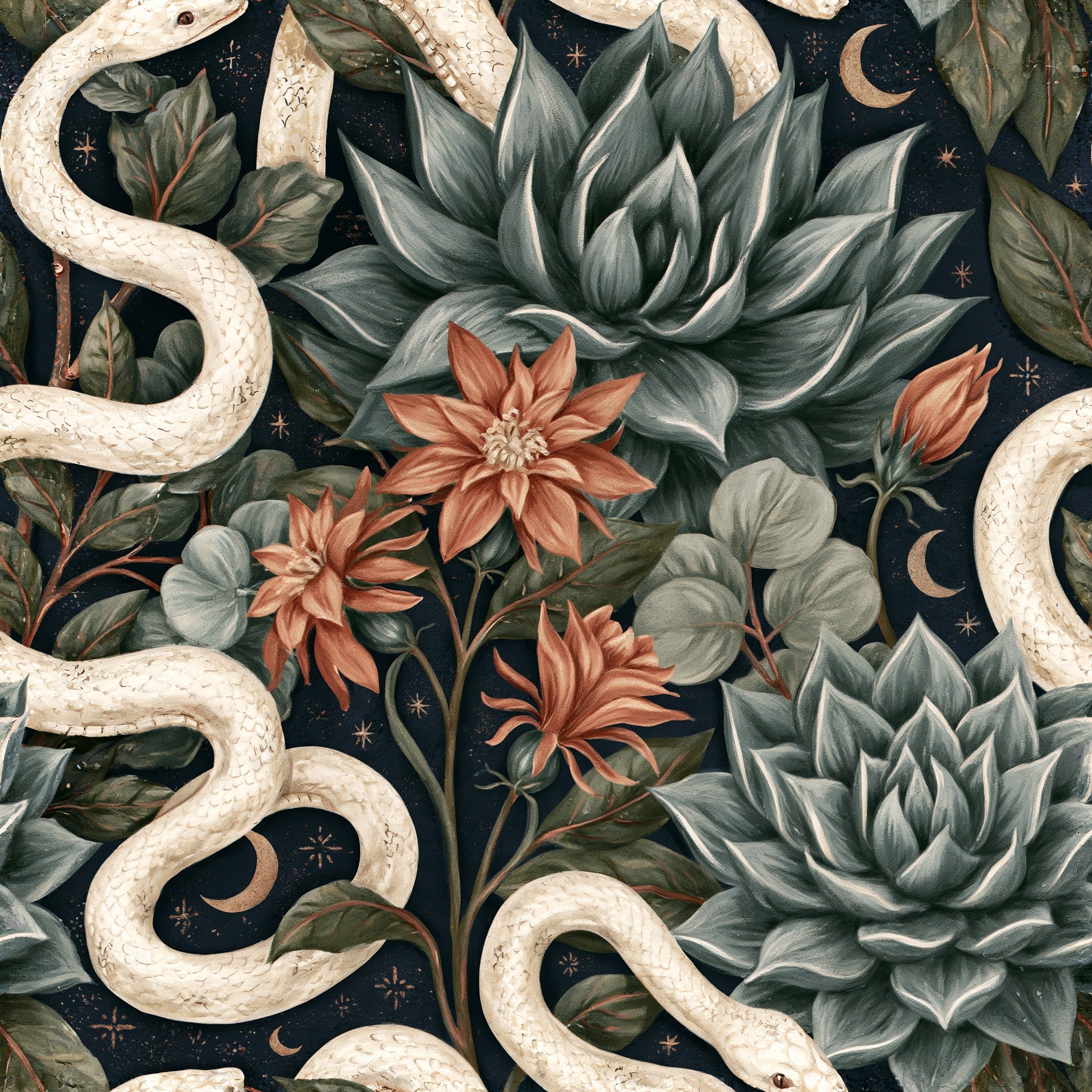 Coiled Agave — wallpaper pattern