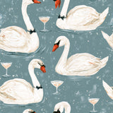 Dapper Swan Gala — wallpaper pattern