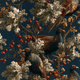 Oak and Pheasant Understory — wallpaper pattern