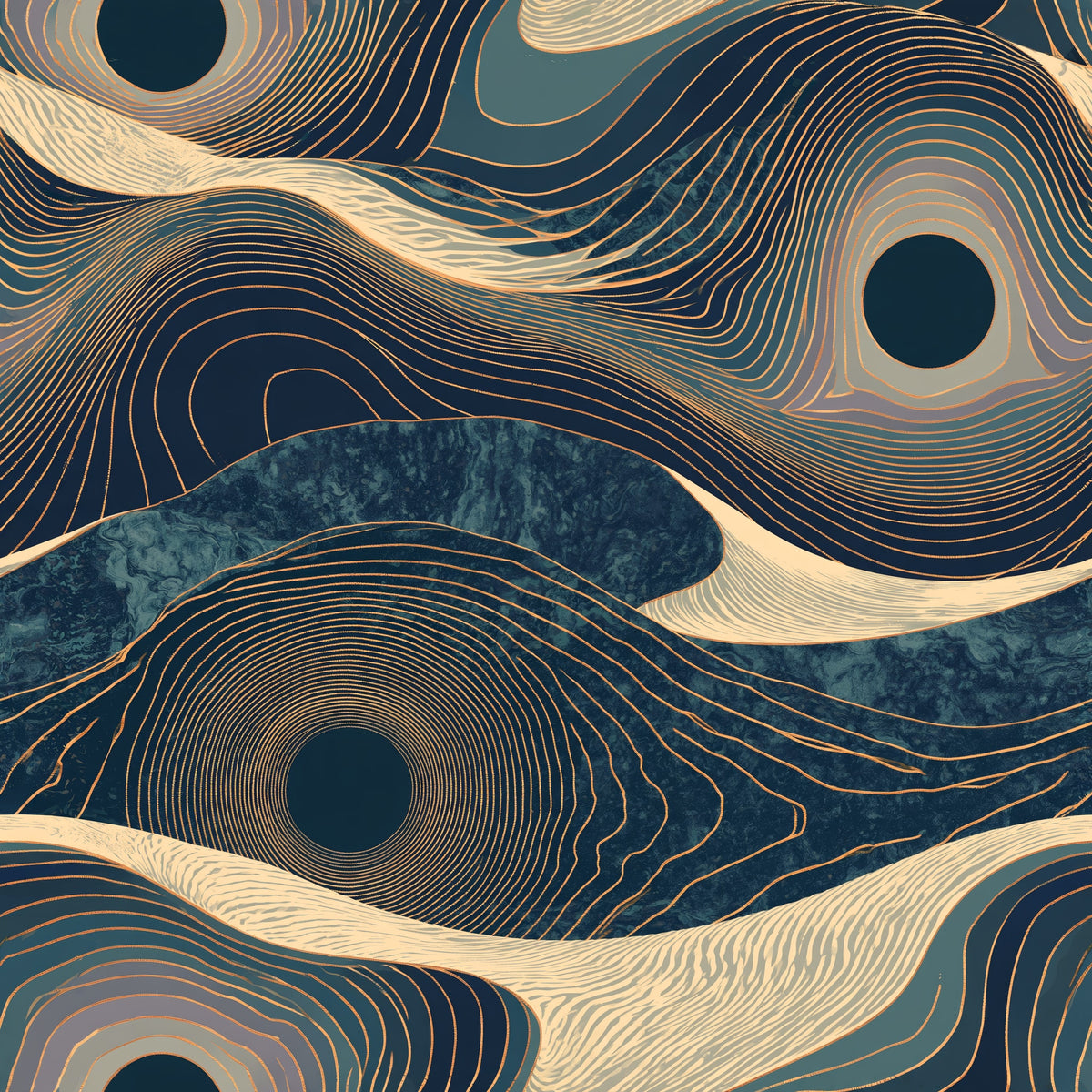 Topographic Tide — wallpaper pattern