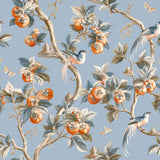 Persimmon Aviary — wallpaper pattern