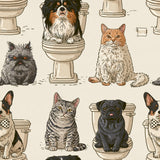 Toilet Tails — wallpaper pattern