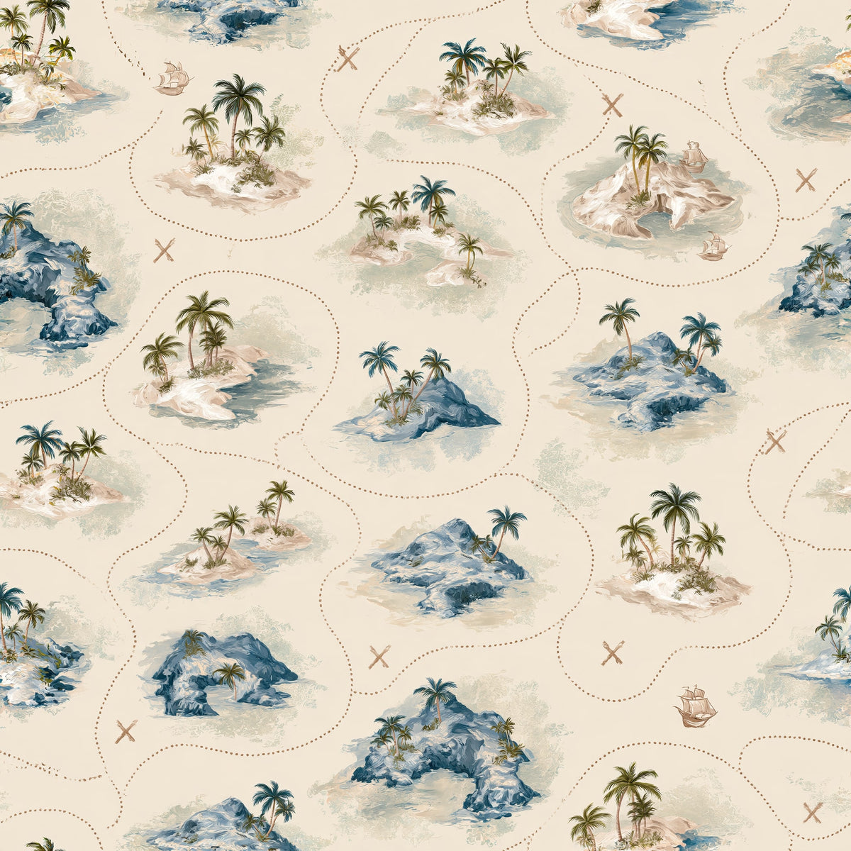 Cartographer's Archipelago — wallpaper pattern