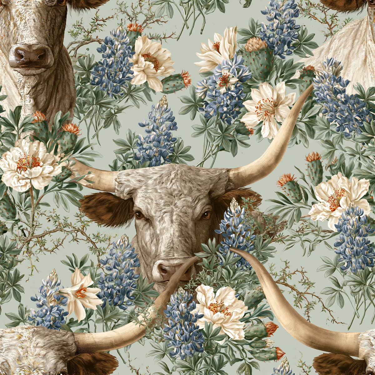 Longhorn Bramble — wallpaper pattern