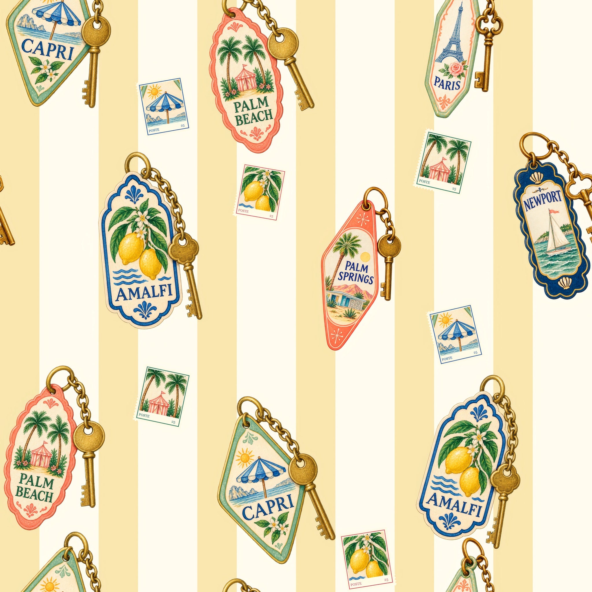 Grand Hotel Keys — wallpaper pattern