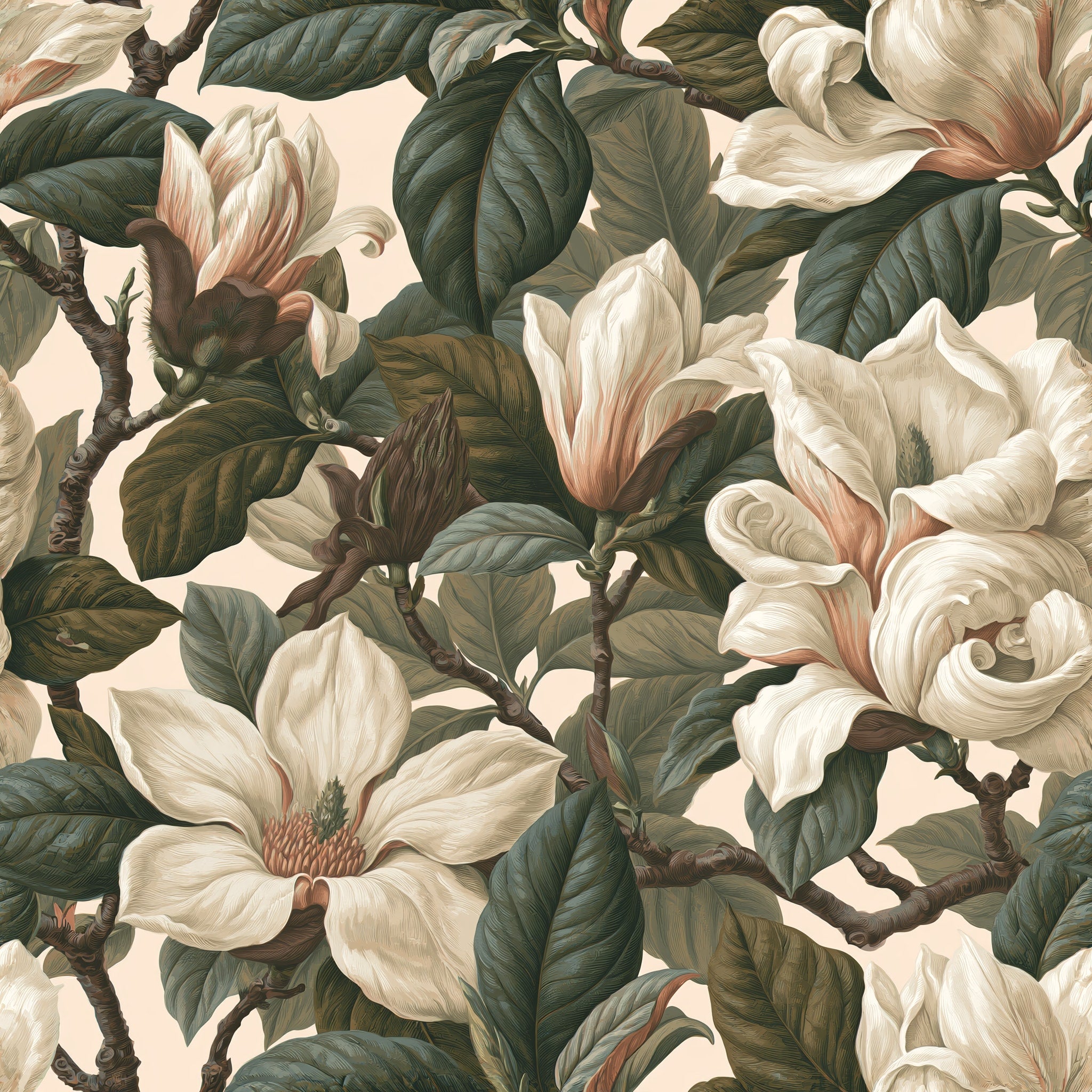 Heavy Blooms — wallpaper pattern