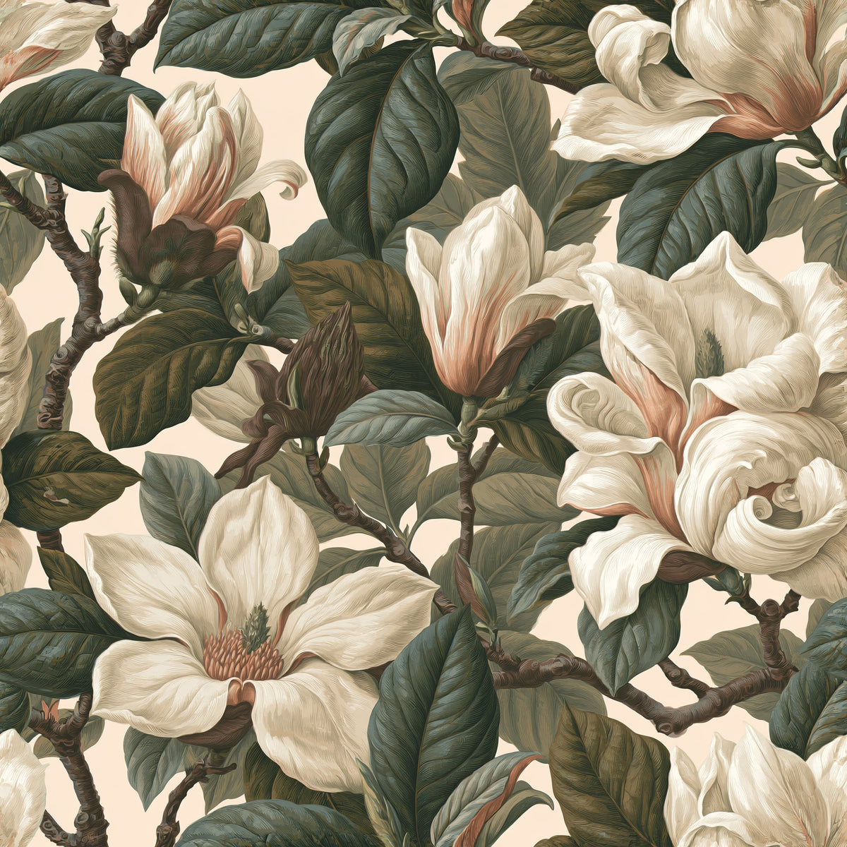 Heavy Blooms — wallpaper pattern