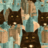 Metropolitan Feline — wallpaper pattern