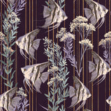 Pinstripe Angelfish — wallpaper pattern
