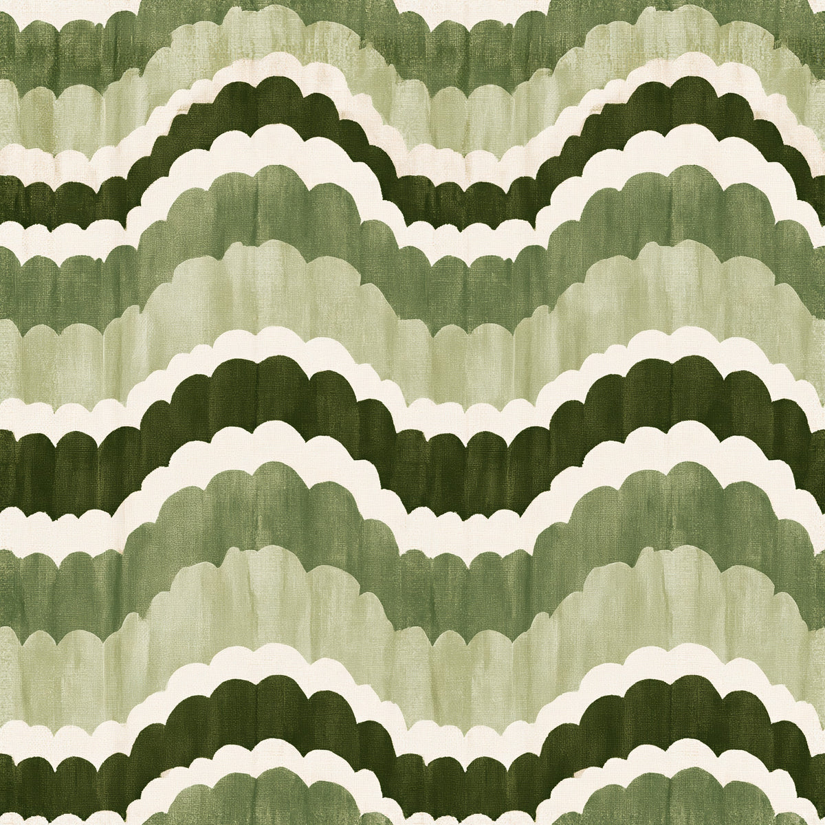 Painted Scallop Cascade — wallpaper pattern