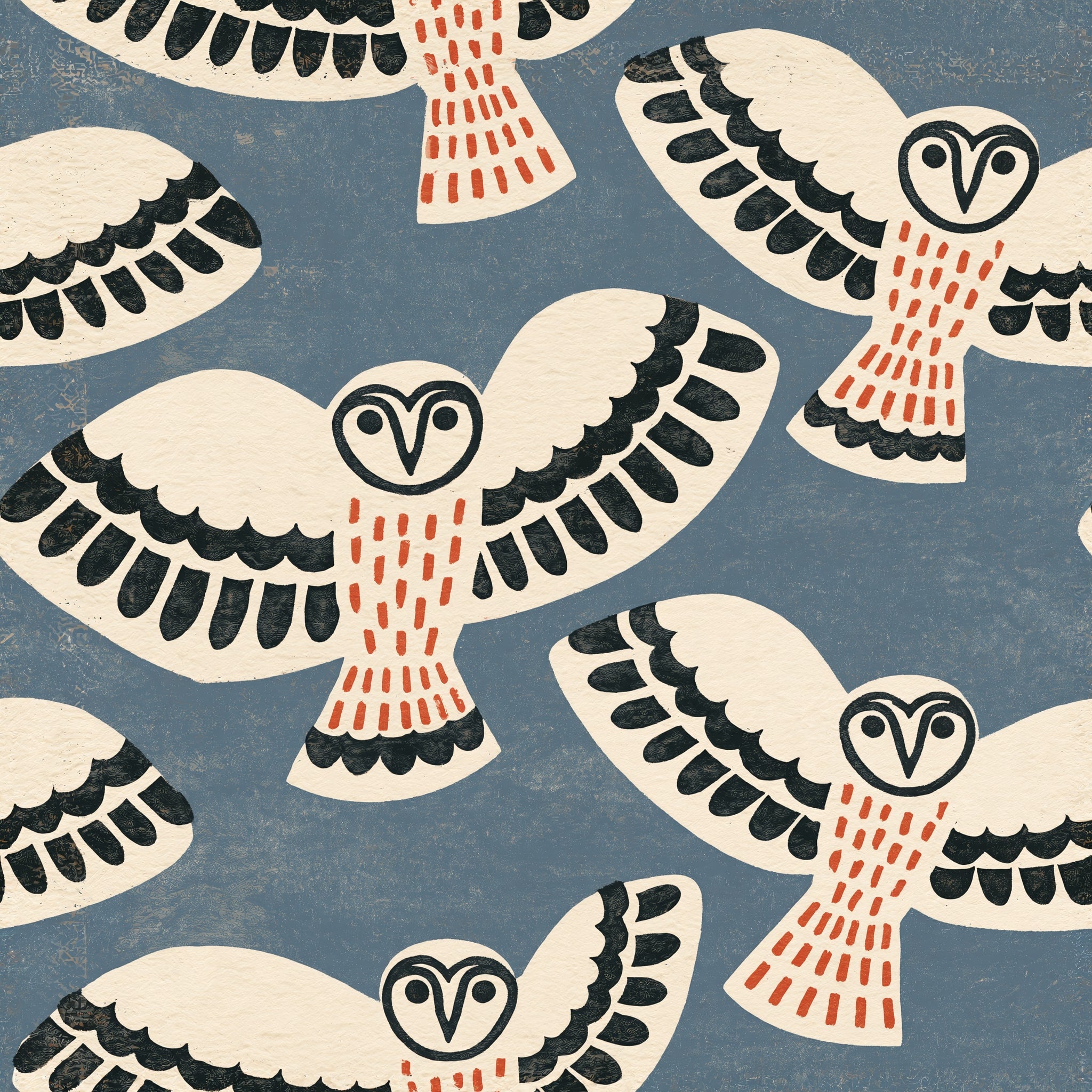 Barn Owl Glide — wallpaper pattern
