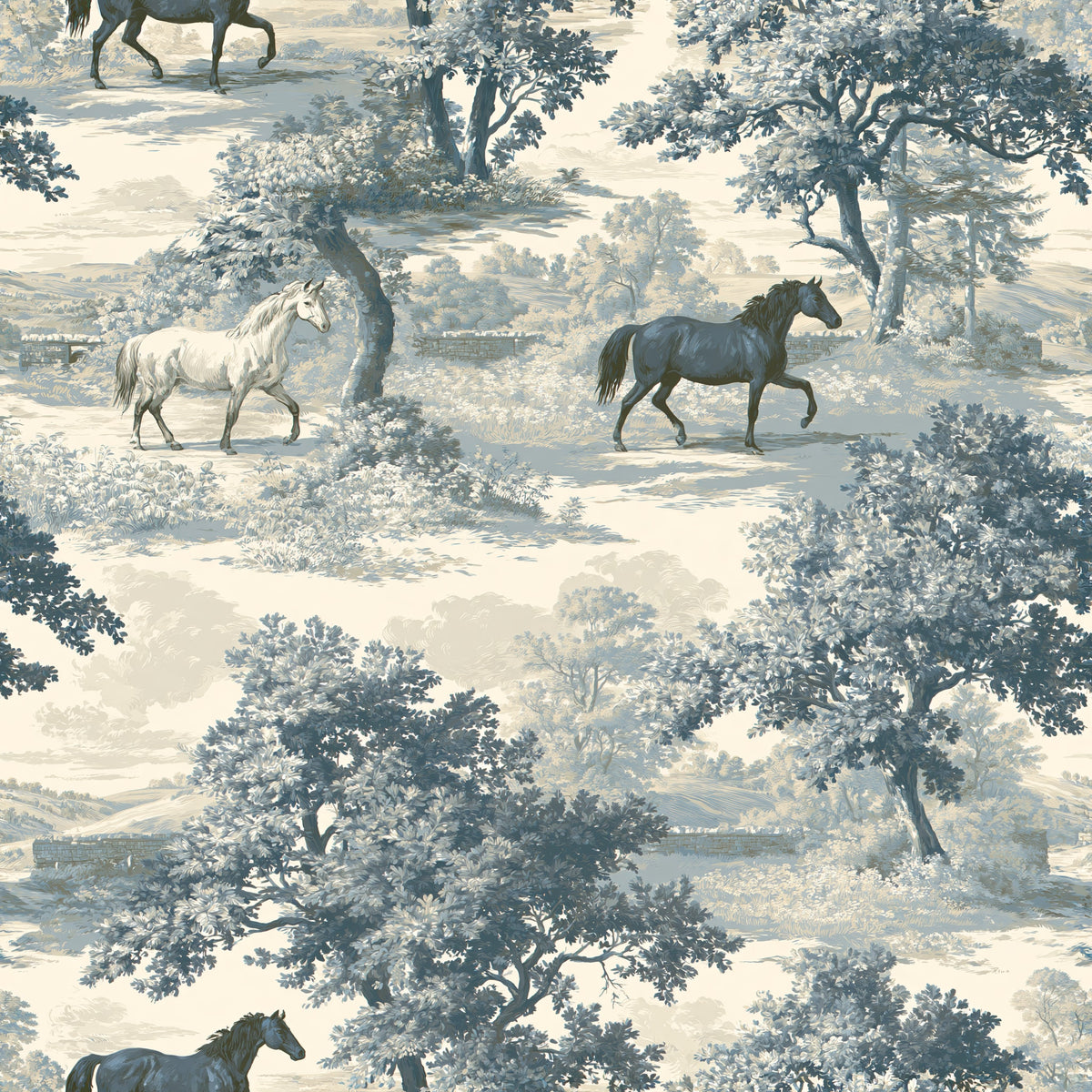 Paddock Blue — wallpaper pattern