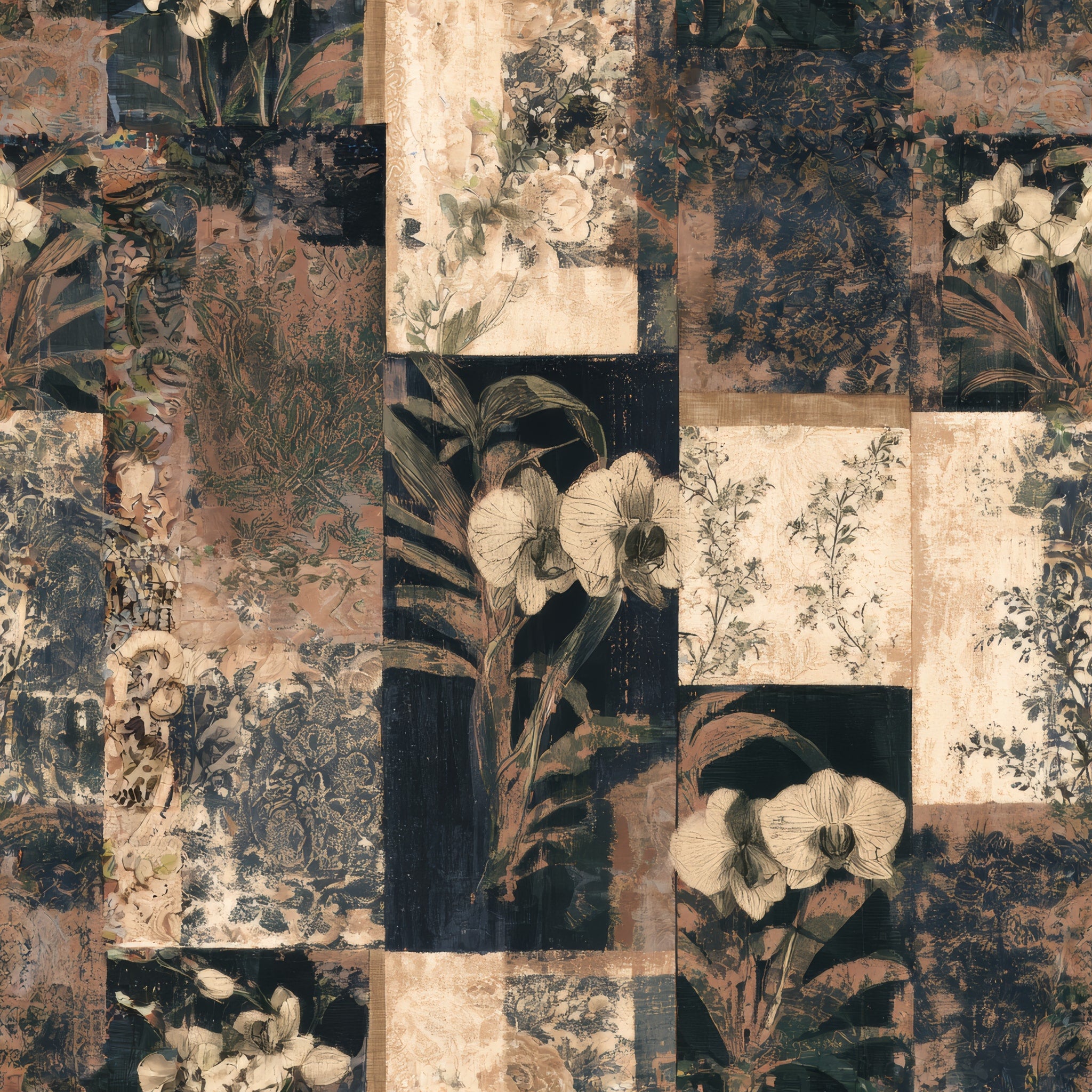 Fragmented Orchid — wallpaper pattern
