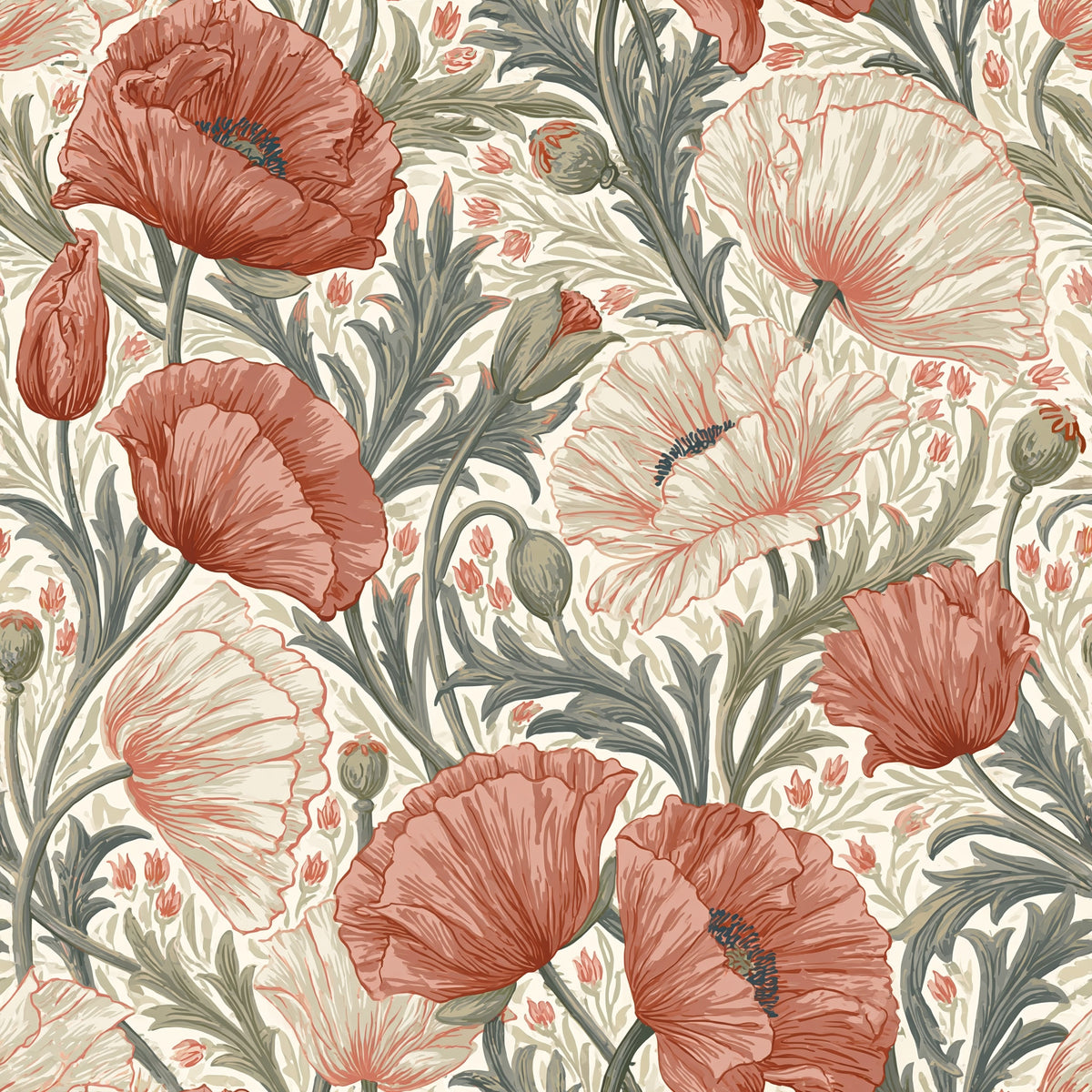 Poppy Grove — wallpaper pattern