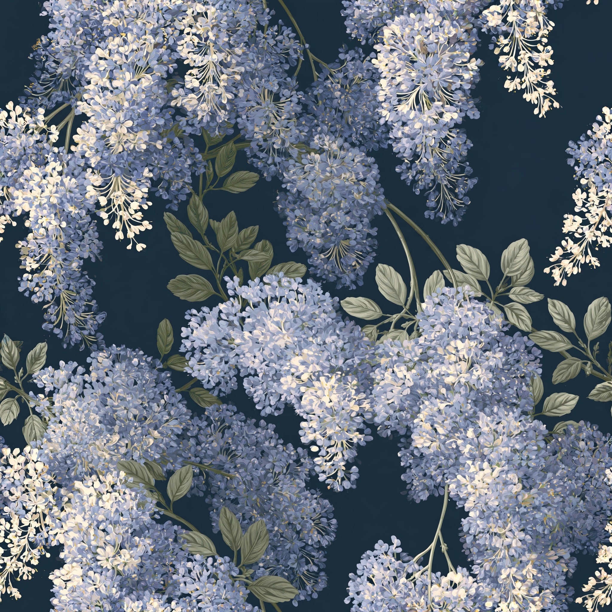 Lilac Cascade — wallpaper pattern