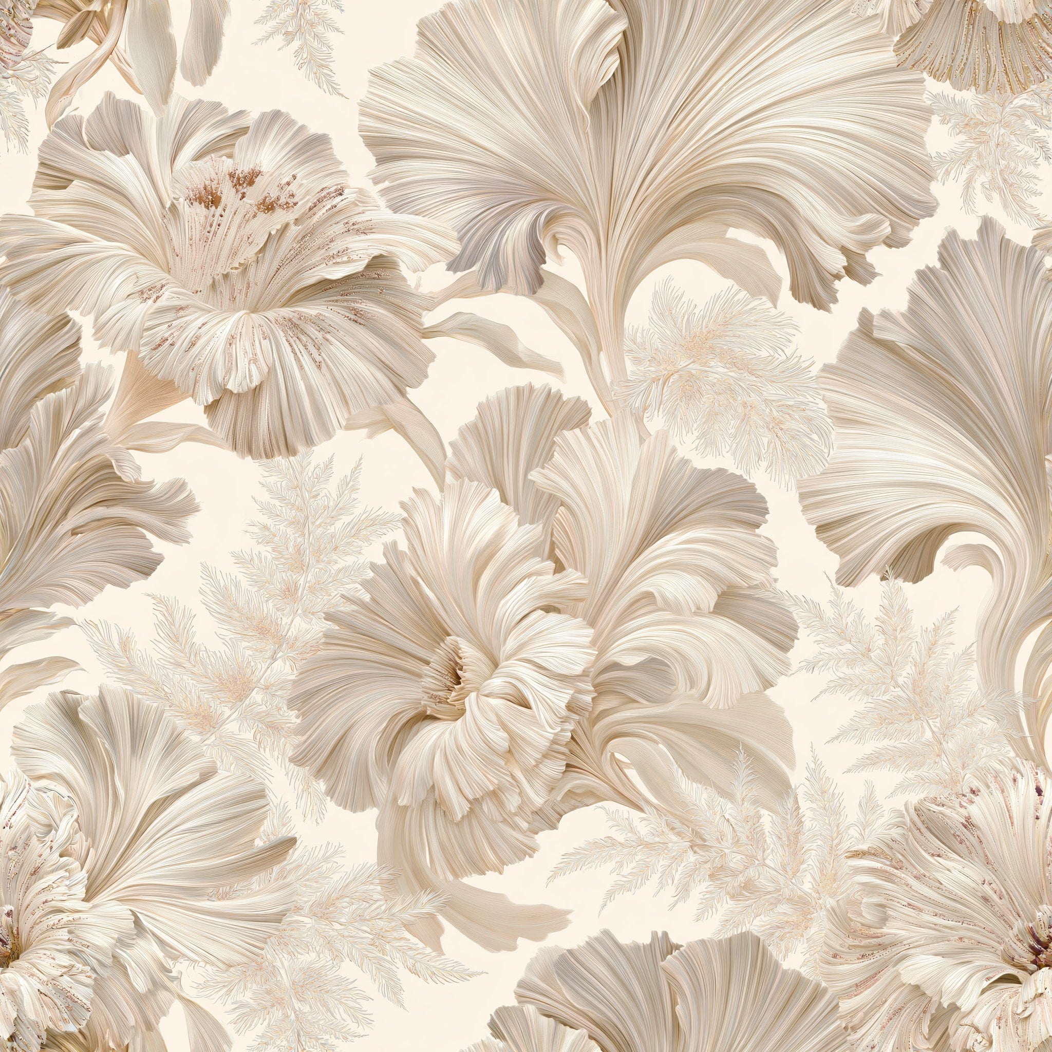 Driftwood Petals — wallpaper pattern