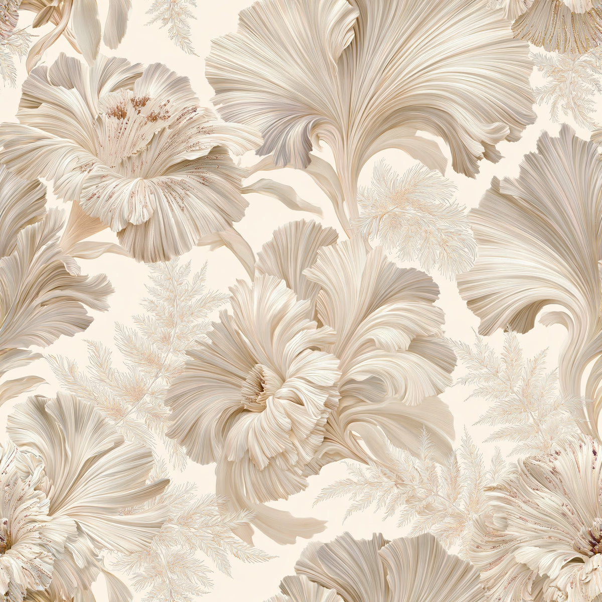 Driftwood Petals — wallpaper pattern