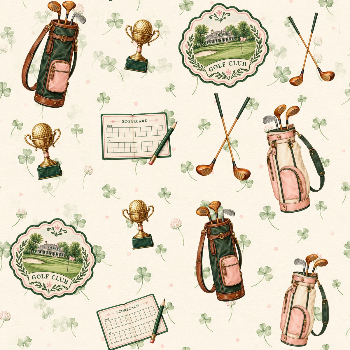 Fairway Companions — wallpaper pattern
