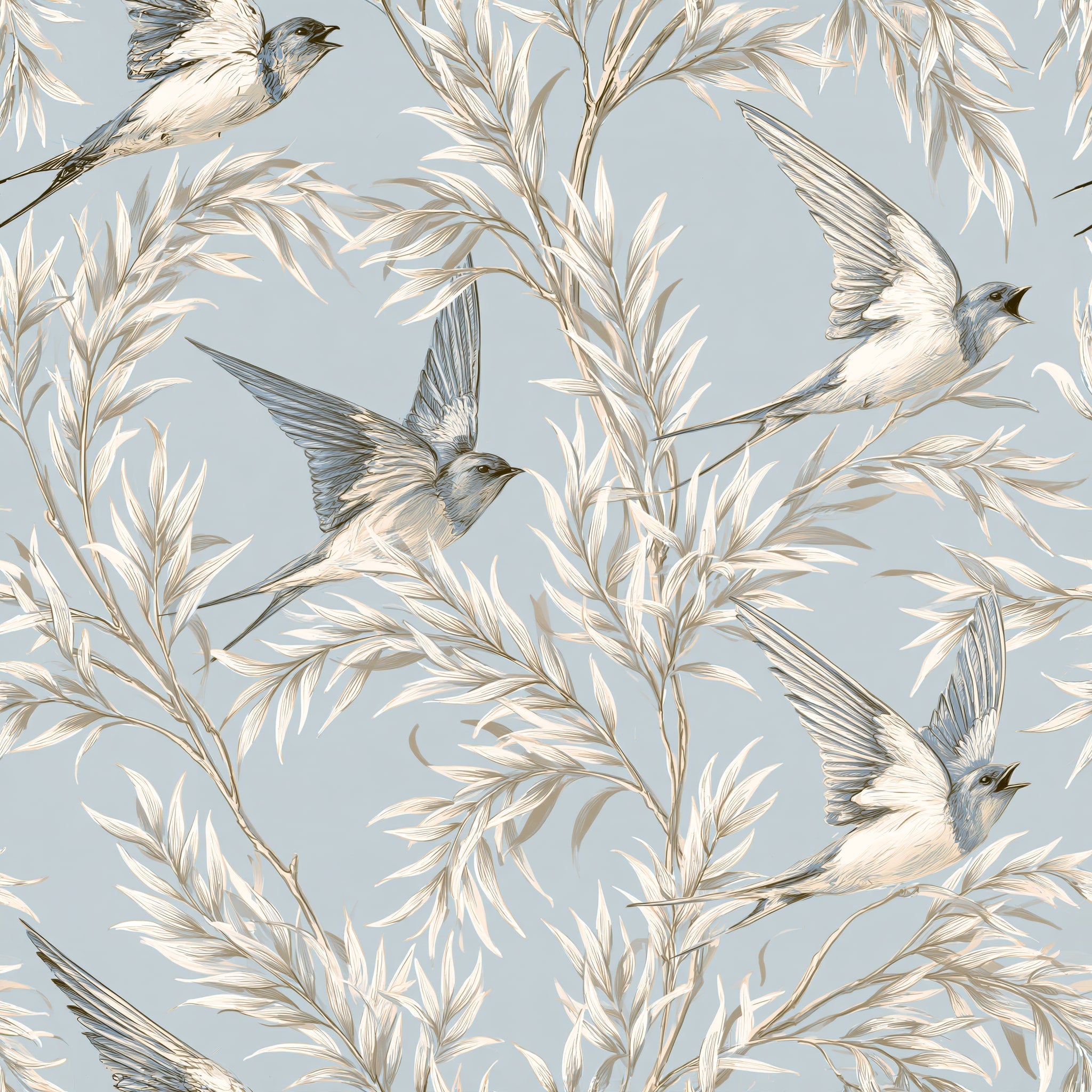 Azure Willow — wallpaper pattern