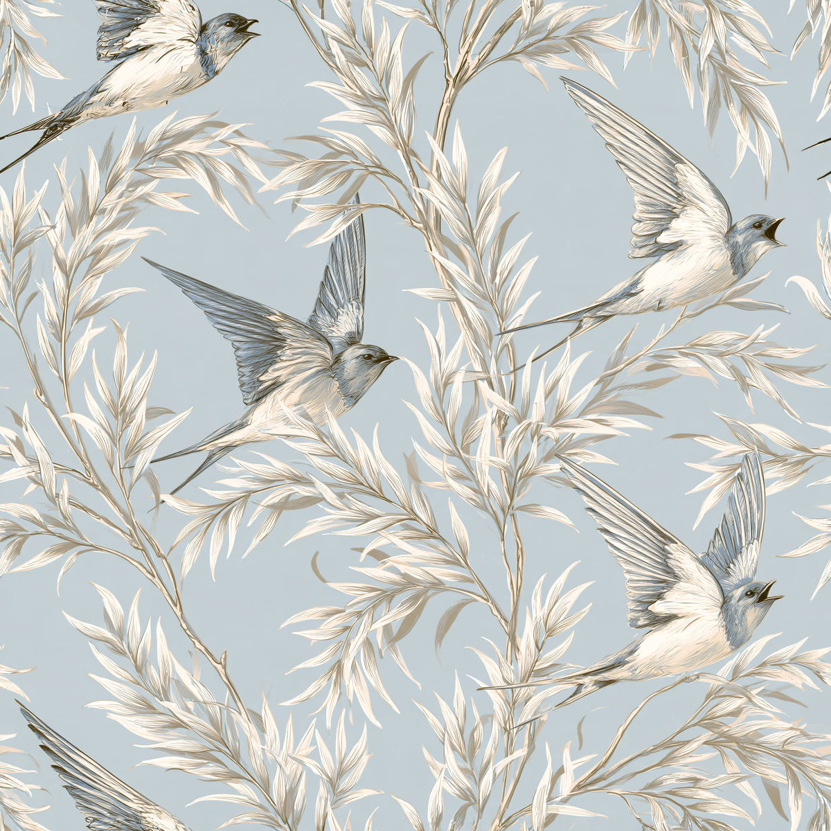 Azure Willow — wallpaper pattern